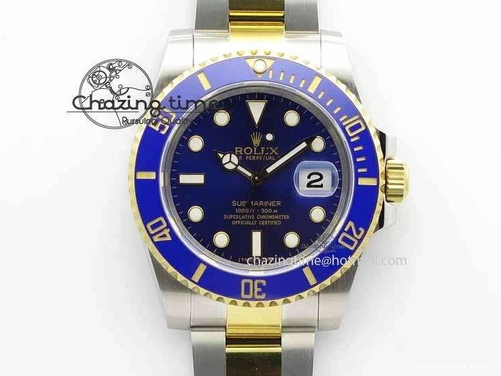 Good Copy Rolex Watches On 1:1 3724 SS Functional Bracelet 116613 Edition JF Blue YG Best SH Dial LB Submariner 0107
